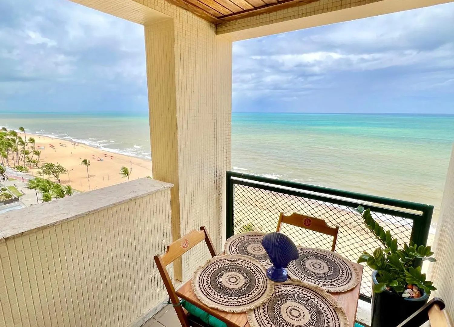 Flat Luxo Frente Mar Com Varanda Recife